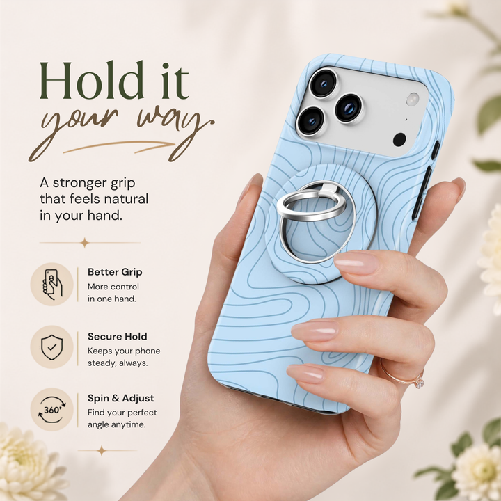 Soporte para anillo de teléfono Mariposa - Rosa