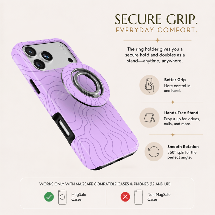 Soporte para anillo de teléfono Mariposa - Rosa