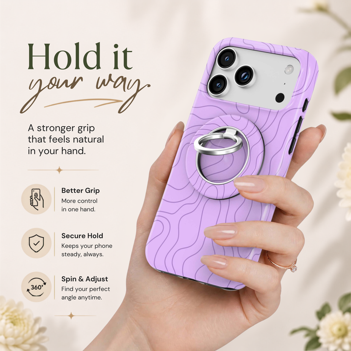 Soporte para anillo de teléfono Mariposa - Rosa