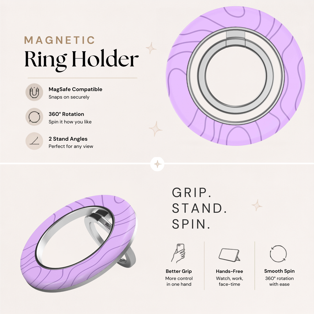 Soporte para anillo de teléfono Mariposa - Rosa