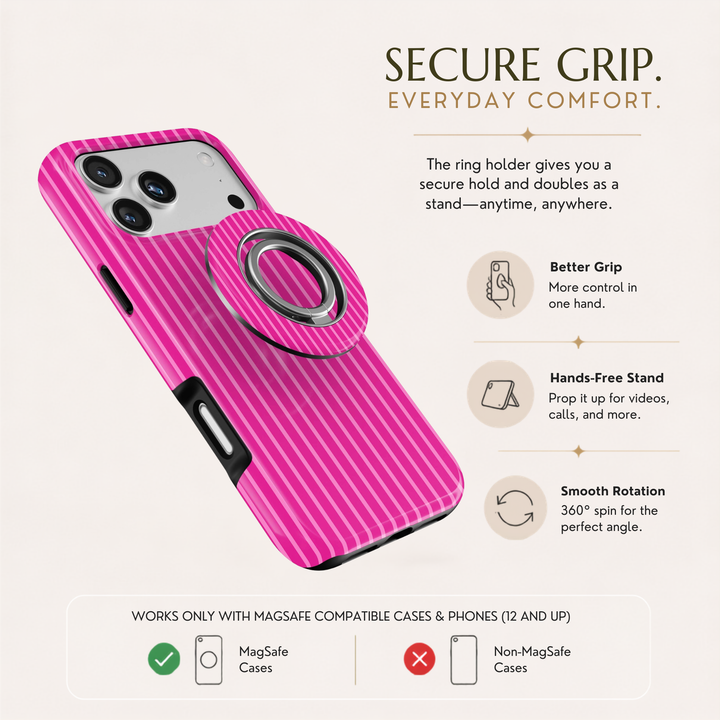 Soporte para anillo de teléfono Mariposa - Rosa