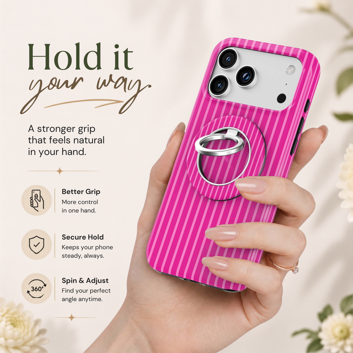 Soporte para anillo de teléfono Mariposa - Rosa