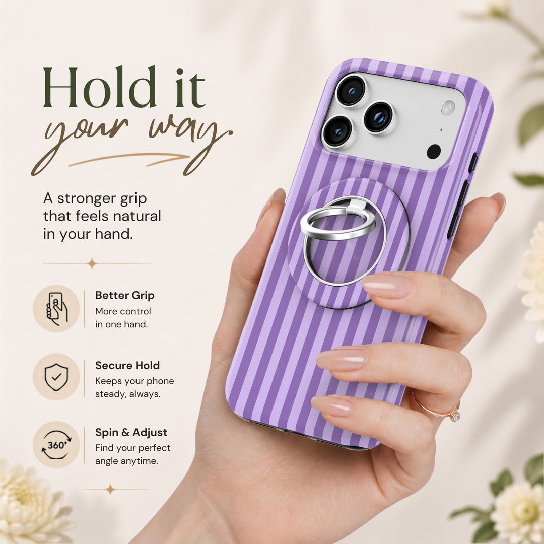 Soporte para anillo de teléfono Mariposa - Rosa