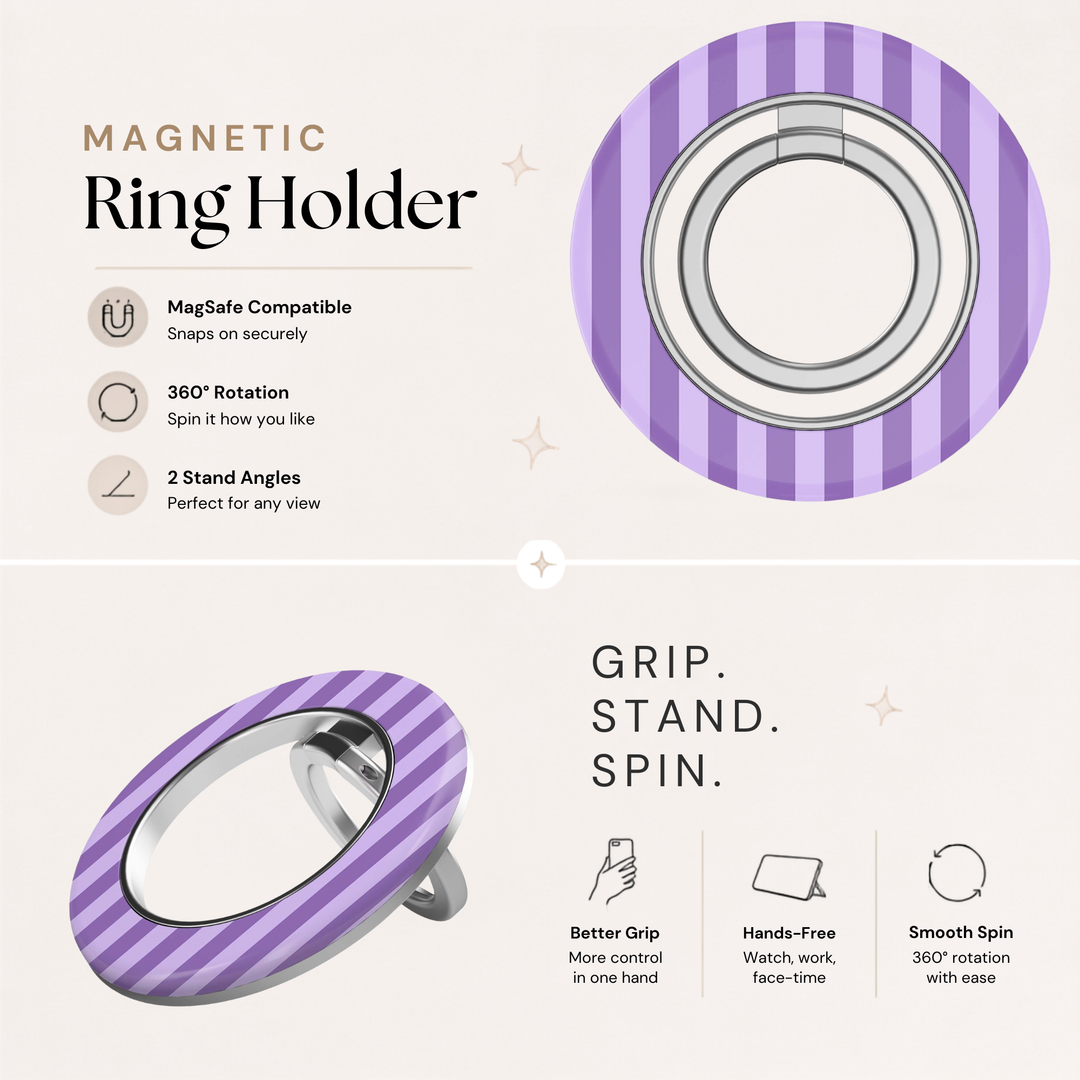 Soporte para anillo de teléfono Mariposa - Rosa