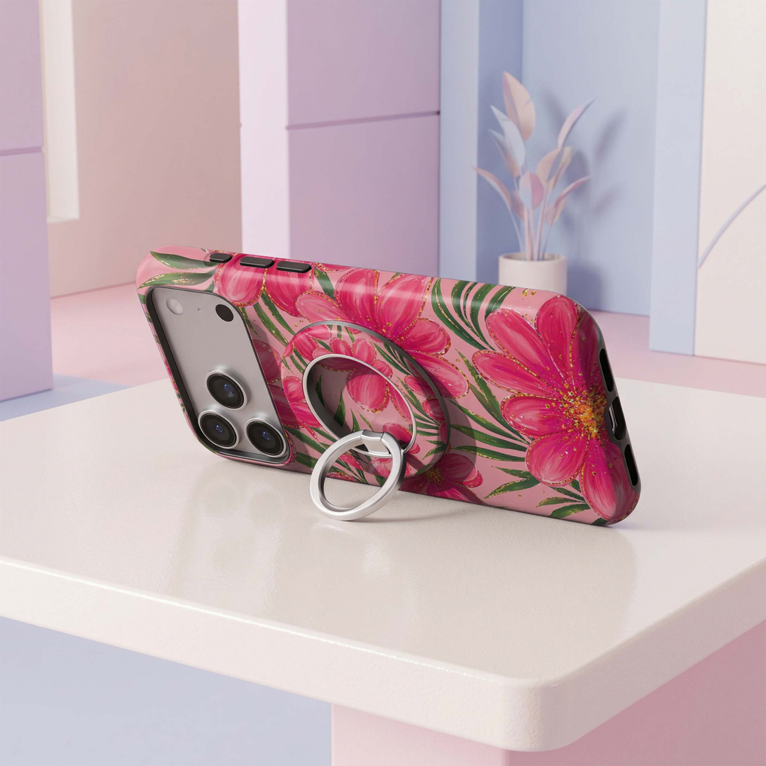Soporte para anillo de teléfono Mariposa - Rosa