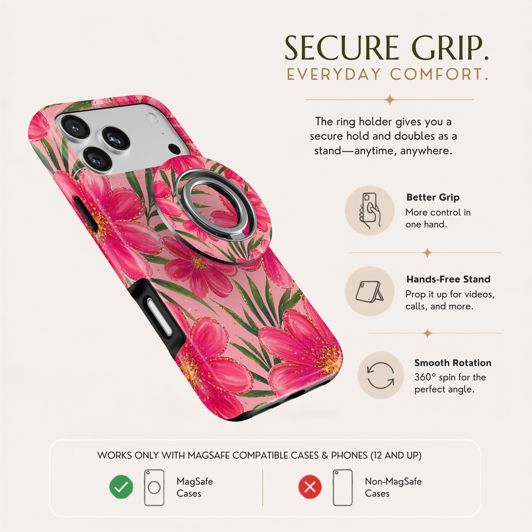 Soporte para anillo de teléfono Mariposa - Rosa