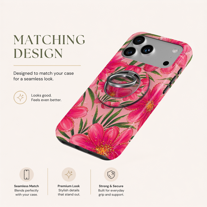 Soporte para anillo de teléfono Mariposa - Rosa