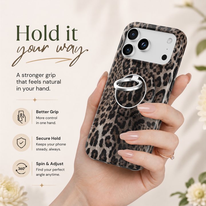Espresso Leopard MagSafe Ring Holder