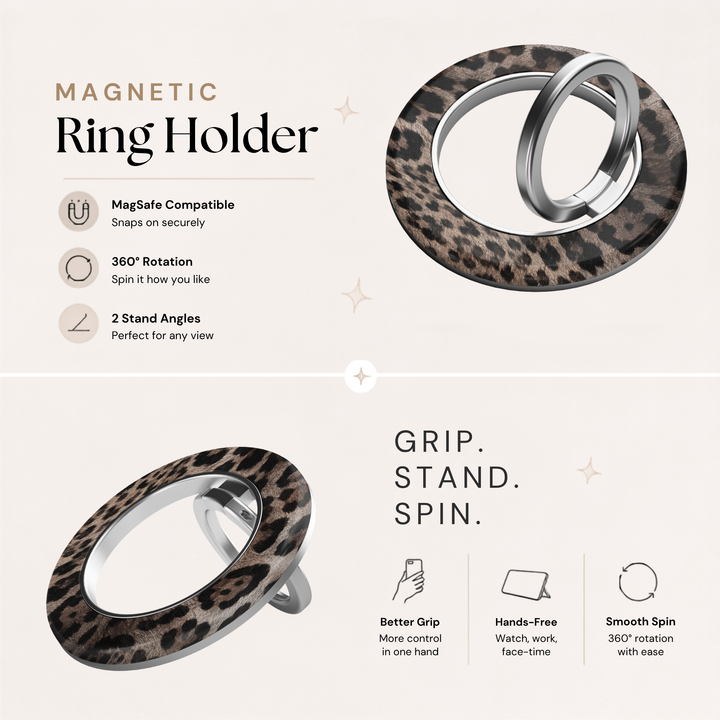 Espresso Leopard MagSafe Ring Holder
