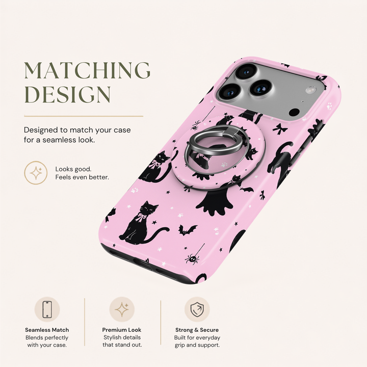 Pink Mystic Cat MagSafe Ring Holder
