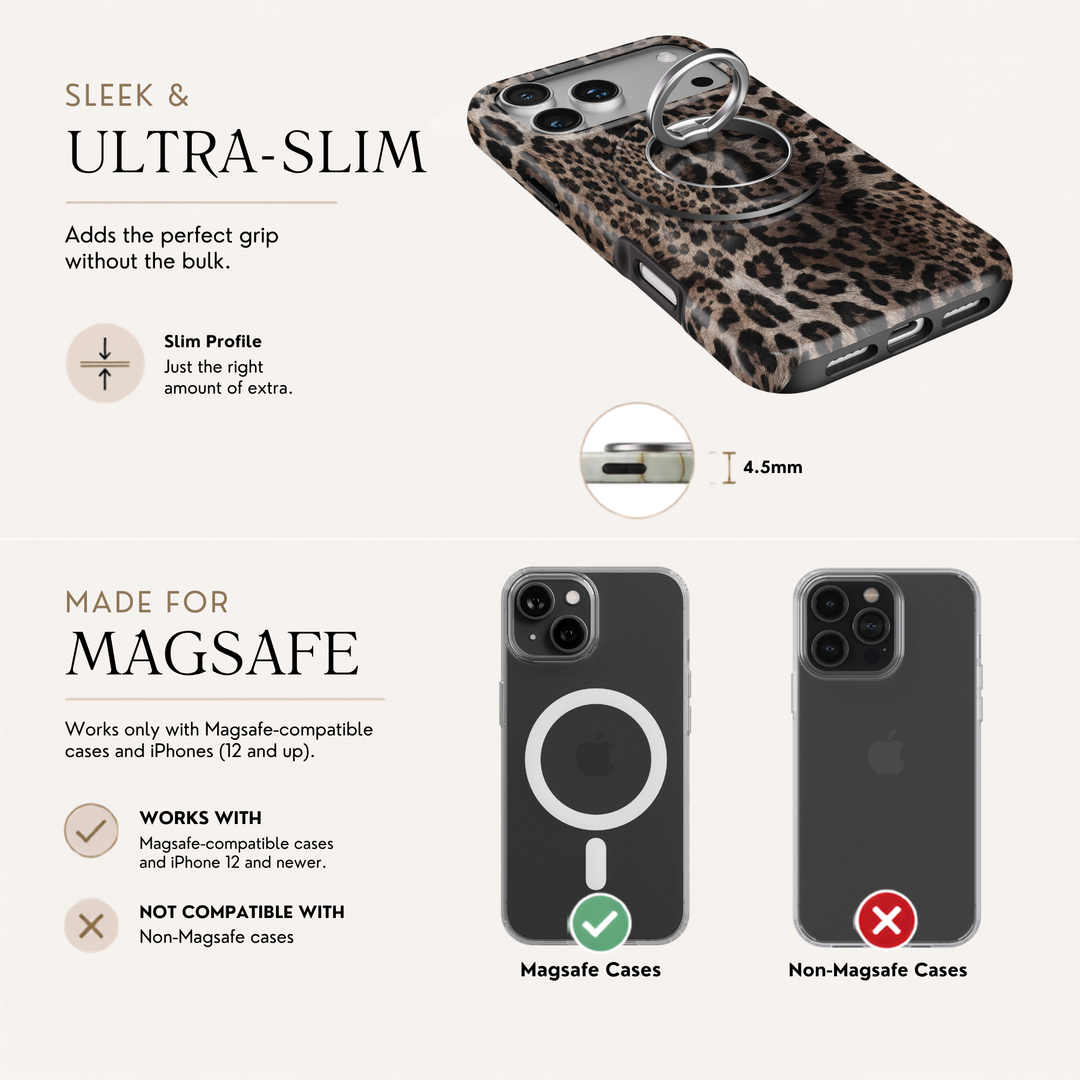 Espresso Leopard MagSafe Ring Holder