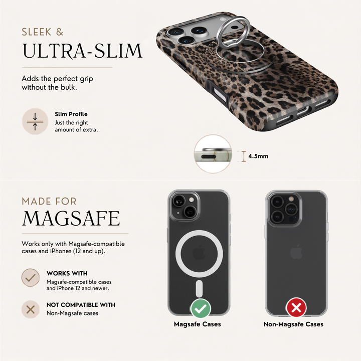 Espresso Leopard MagSafe Ring Holder