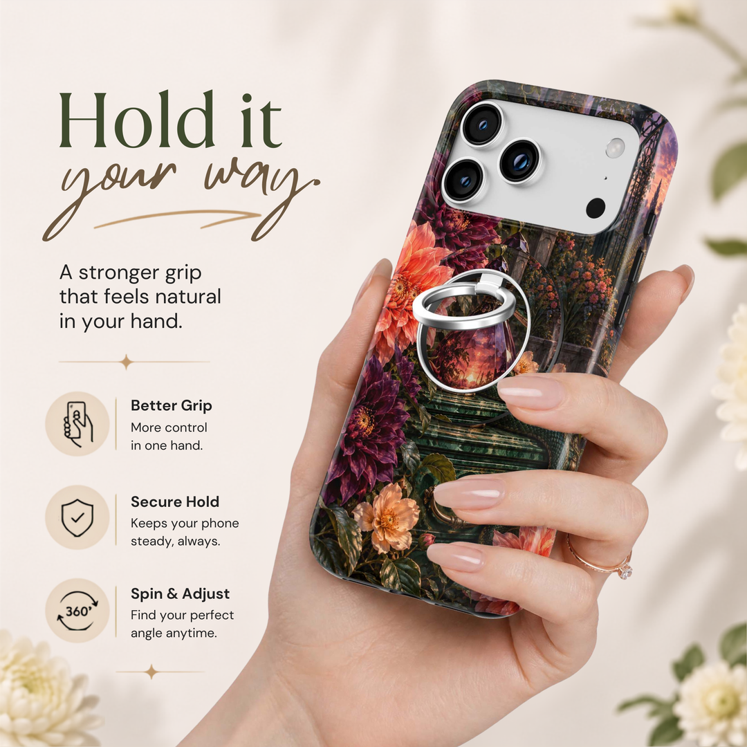 Soporte para anillo de teléfono Mariposa - Rosa