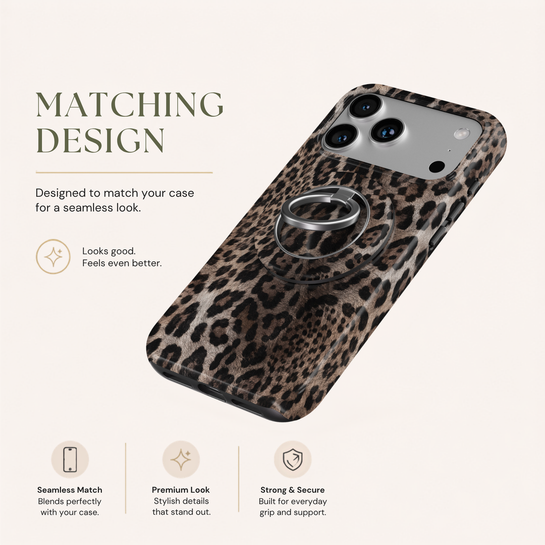 Espresso Leopard MagSafe Ring Holder