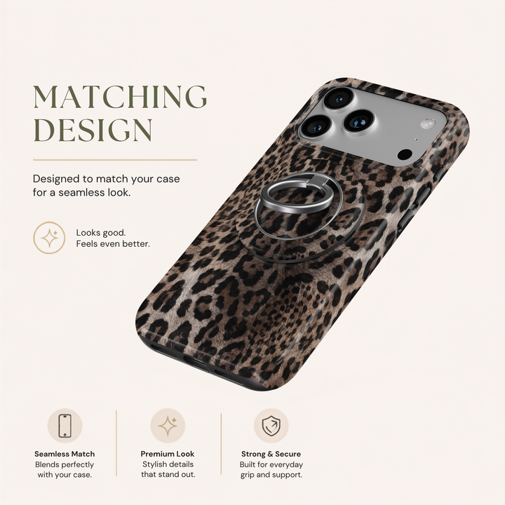 Espresso Leopard MagSafe Ring Holder