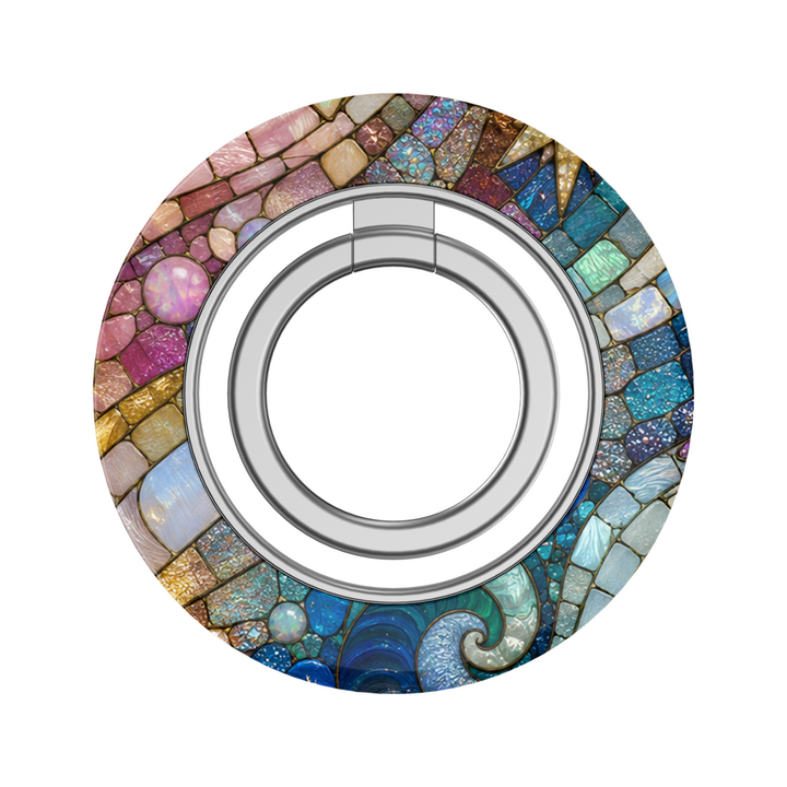 Coastal Opal Mosaic MagSafe Ring Holder
