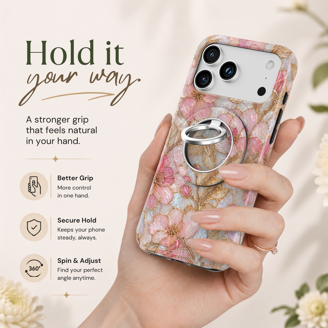 Blush Opal Garden MagSafe Ring Holder