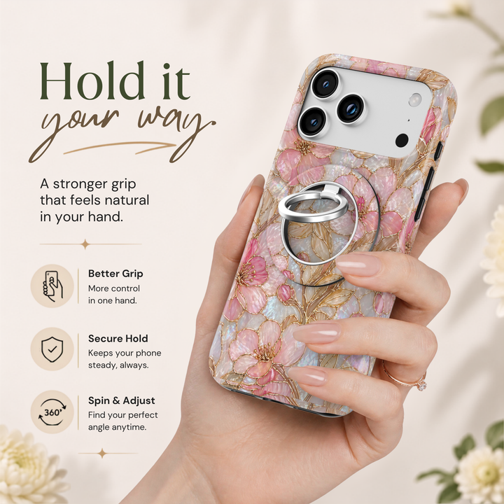 Blush Opal Garden MagSafe Ring Holder
