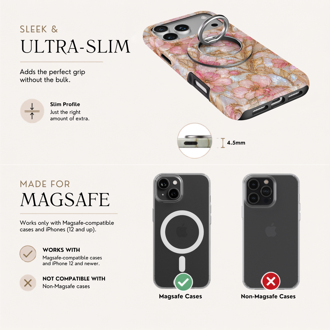 Blush Opal Garden MagSafe Ring Holder