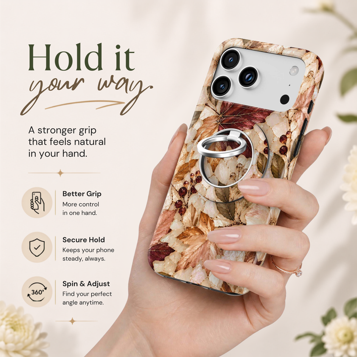 Soporte para anillo de teléfono Mariposa - Rosa
