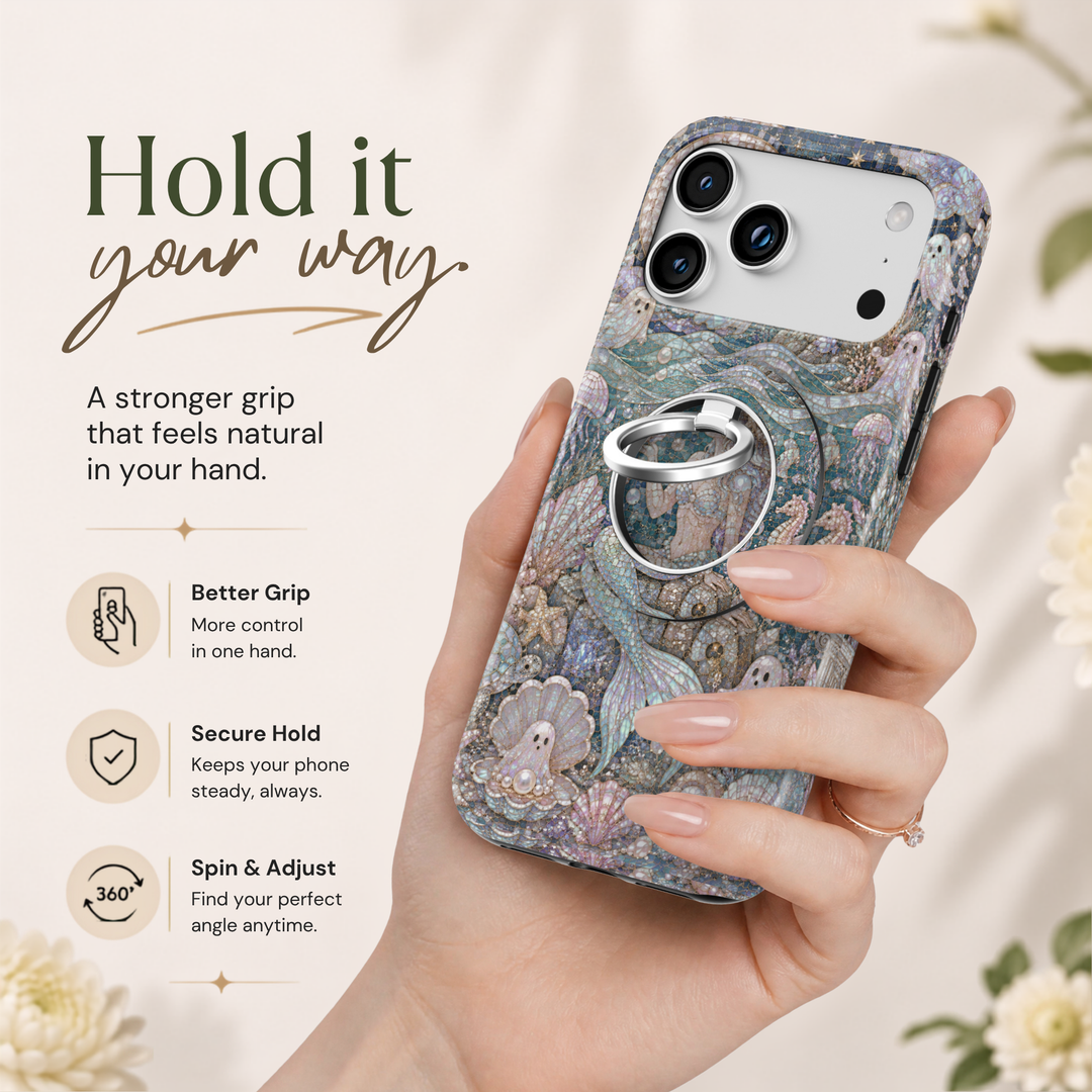 Soporte para anillo de teléfono Mariposa - Rosa