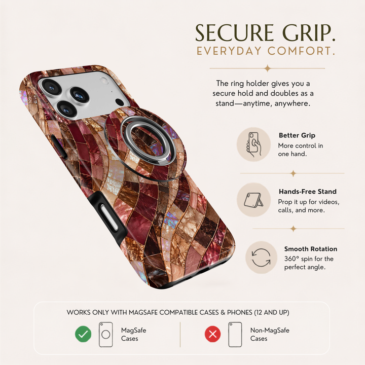 Merlot Mosaic — MagSafe Ring Holder