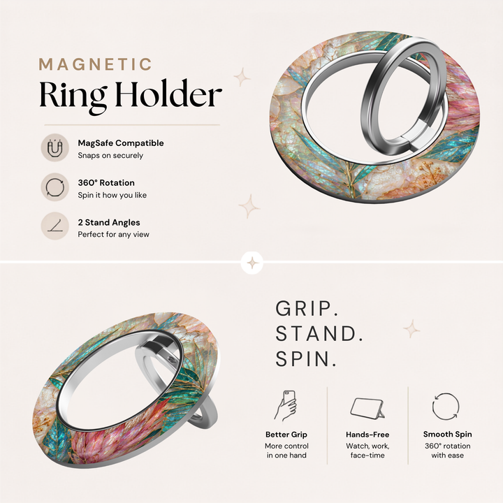 Tropical Opal Bloom MagSafe Ring Holder