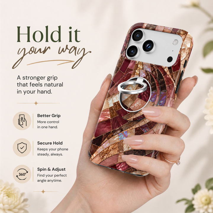 Merlot Mosaic — MagSafe Ring Holder