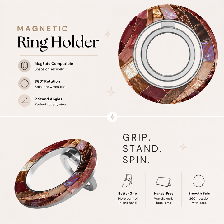 Merlot Mosaic — MagSafe Ring Holder