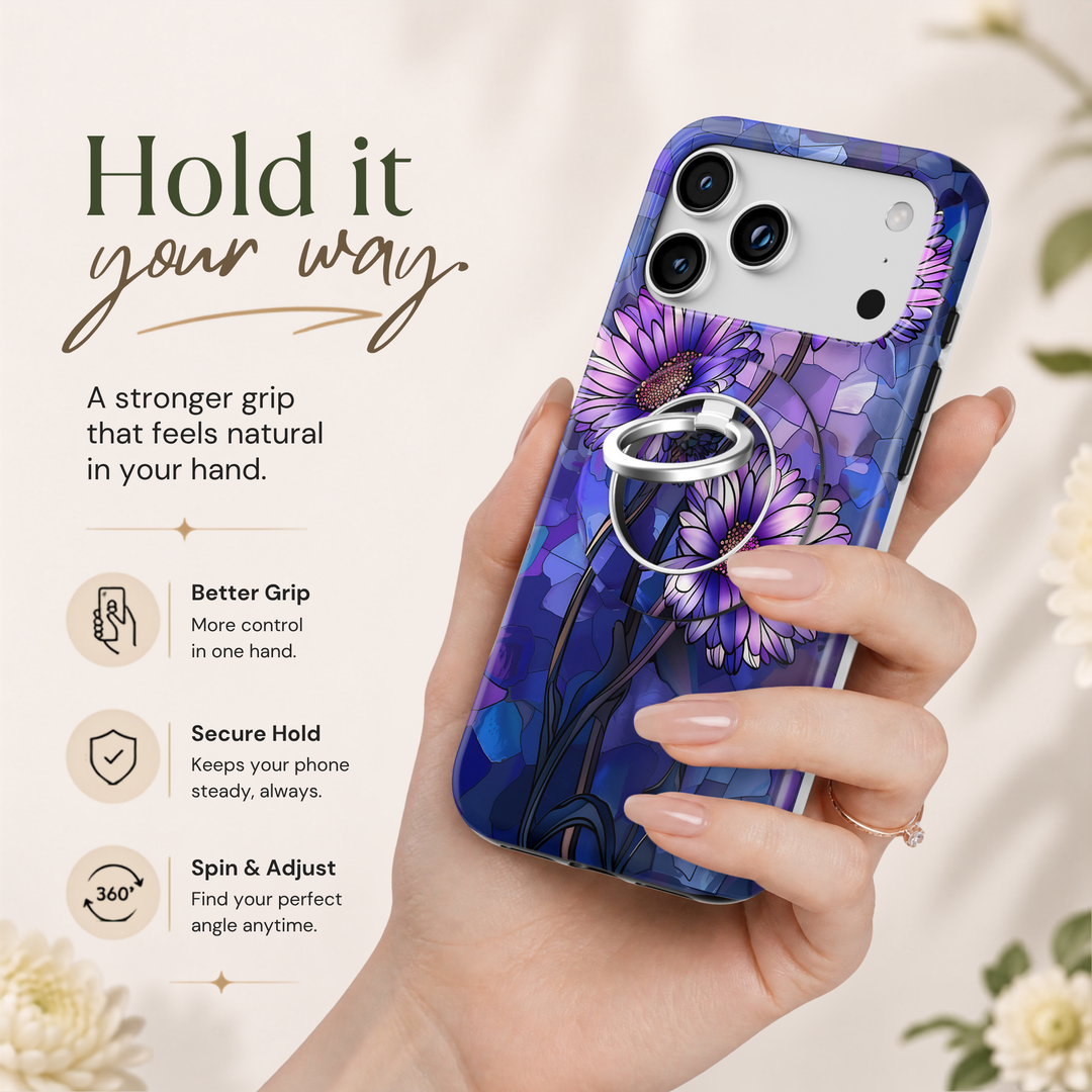 Soporte para anillo de teléfono Mariposa - Rosa