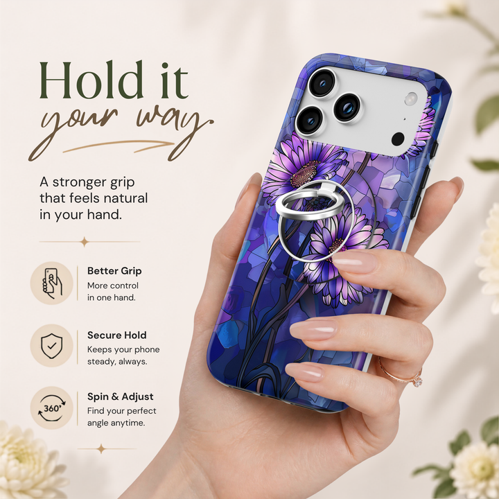 Soporte para anillo de teléfono Mariposa - Rosa