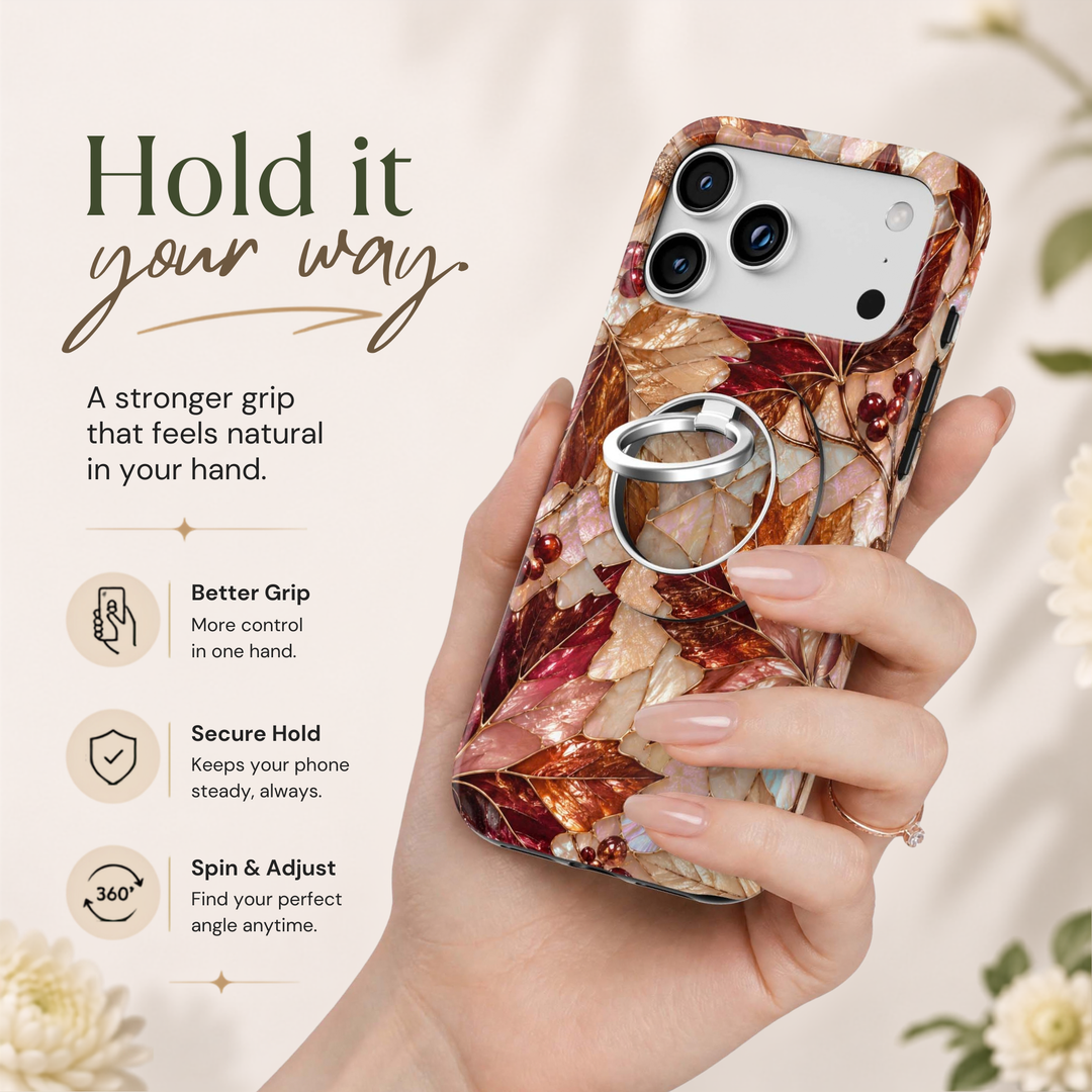Soporte para anillo de teléfono Mariposa - Rosa