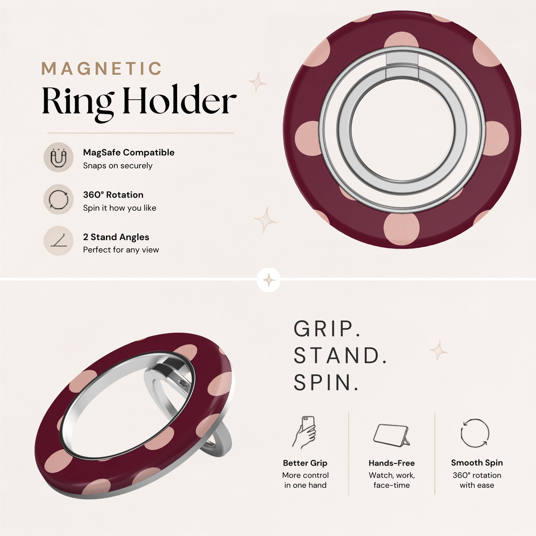 Blush Dots — MagSafe Ring Holder