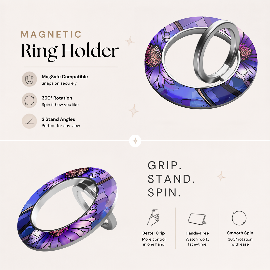 Soporte para anillo de teléfono Mariposa - Rosa