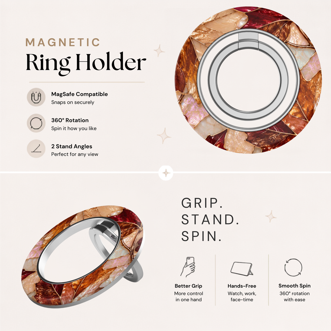 Soporte para anillo de teléfono Mariposa - Rosa