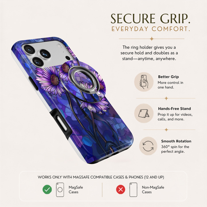 Soporte para anillo de teléfono Mariposa - Rosa