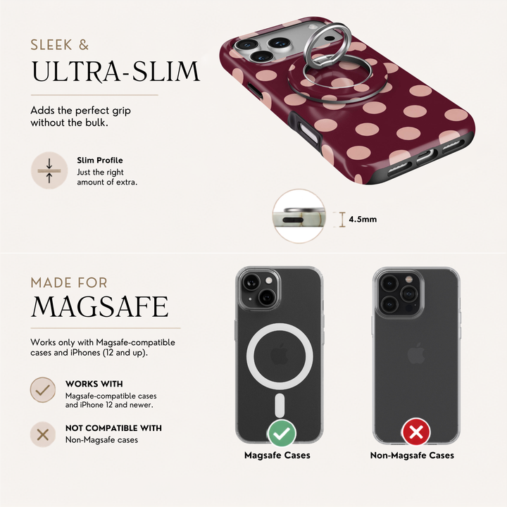 Blush Dots — MagSafe Ring Holder