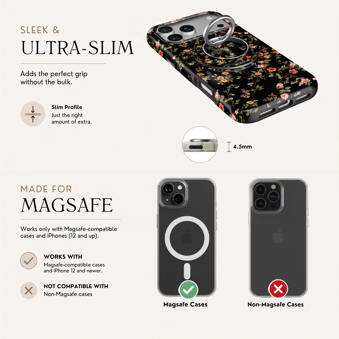 Midnight Florals — MagSafe Ring Holder