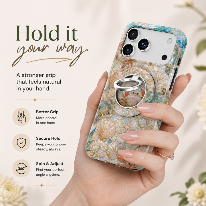Soporte para anillo de teléfono Mariposa - Rosa