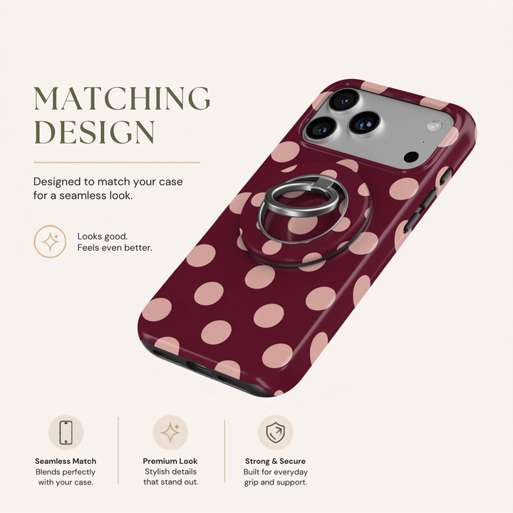 Blush Dots — MagSafe Ring Holder