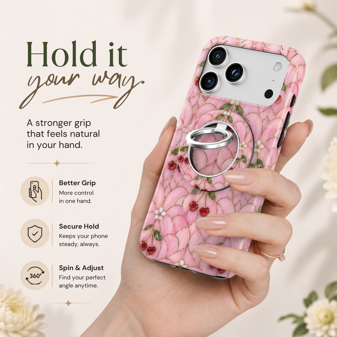 Soporte para anillo de teléfono Mariposa - Rosa