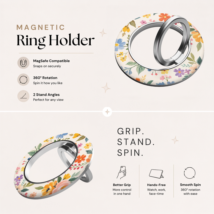 Meadow Bloom MagSafe Ring Holder