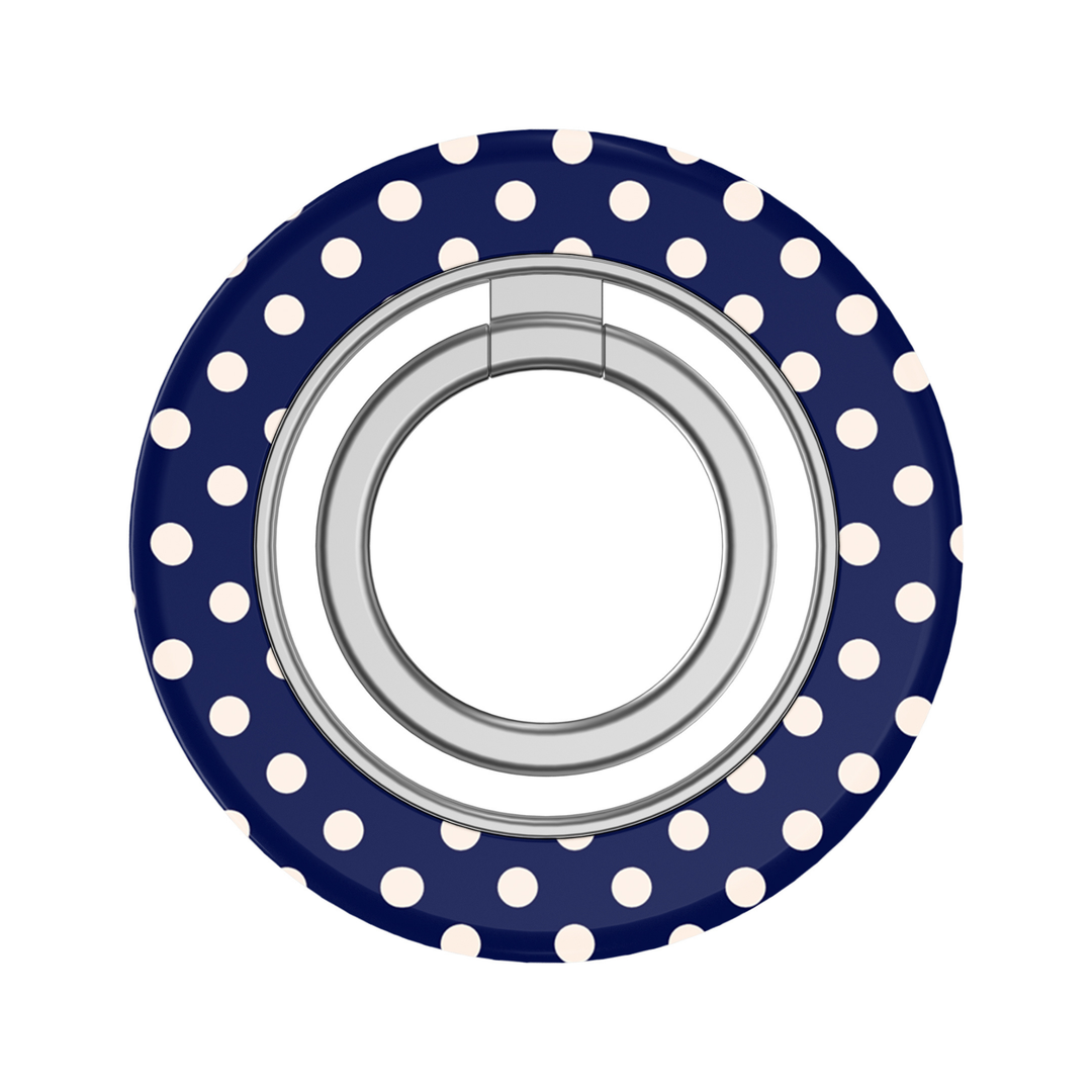 Navy Polka Dot MagSafe Ring Holder