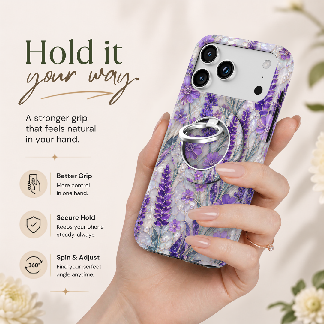 Soporte para anillo de teléfono Mariposa - Rosa