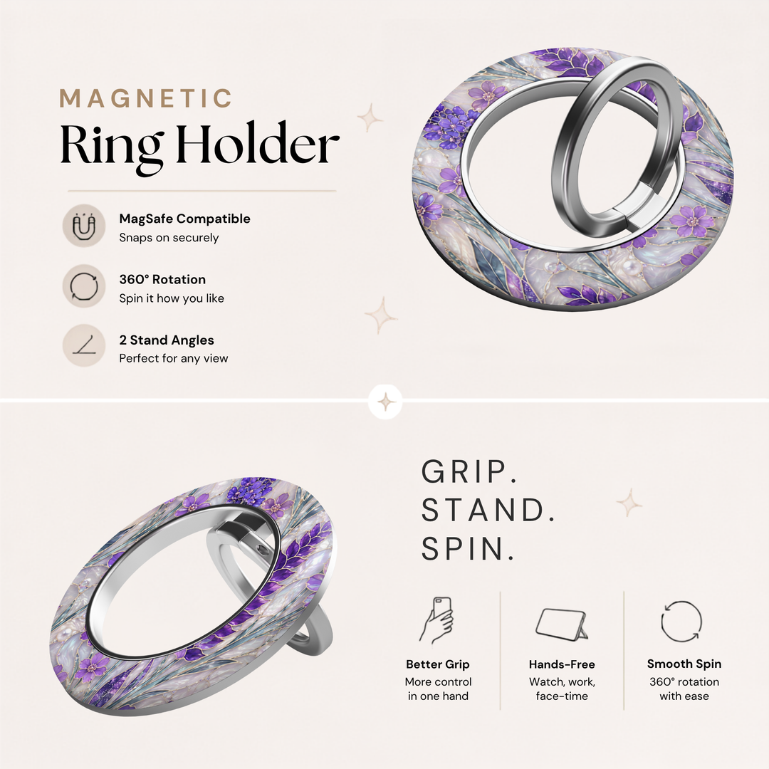 Soporte para anillo de teléfono Mariposa - Rosa