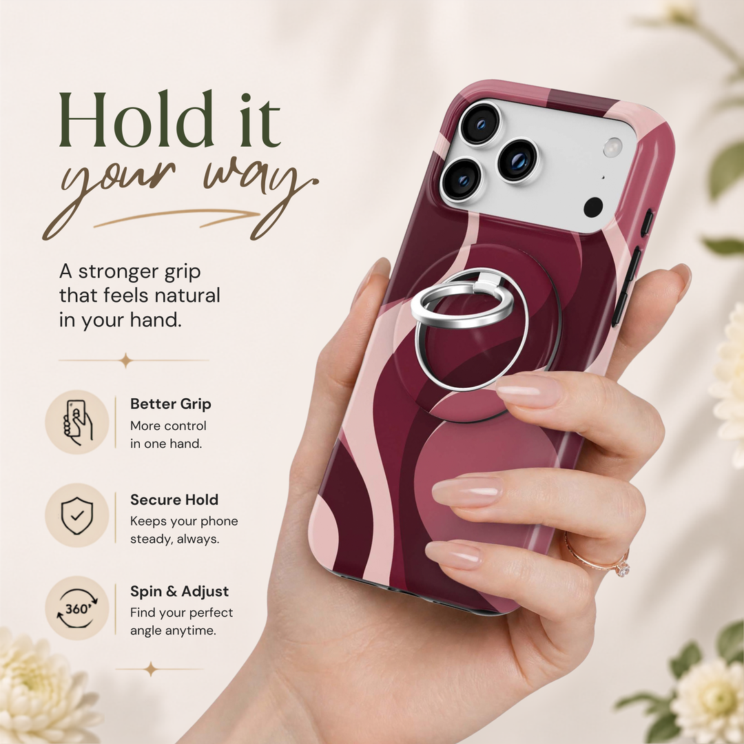 Soporte para anillo de teléfono Mariposa - Rosa