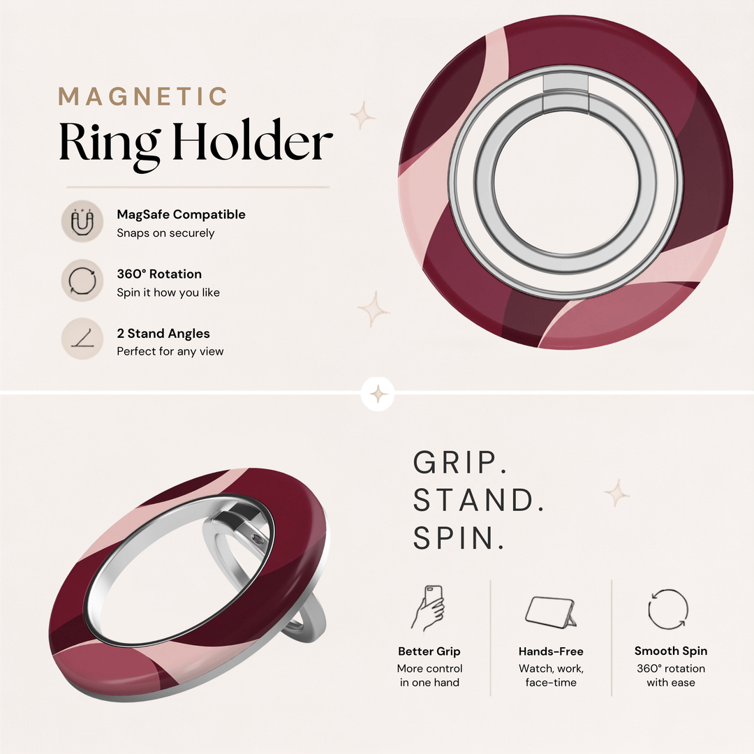 Soporte para anillo de teléfono Mariposa - Rosa