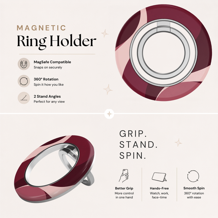 Soporte para anillo de teléfono Mariposa - Rosa
