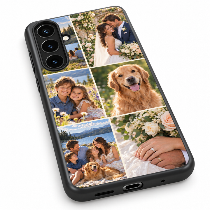 Collage Photo Case - Galaxy Samsung Galaxy custom photo collage case — camera-area detail