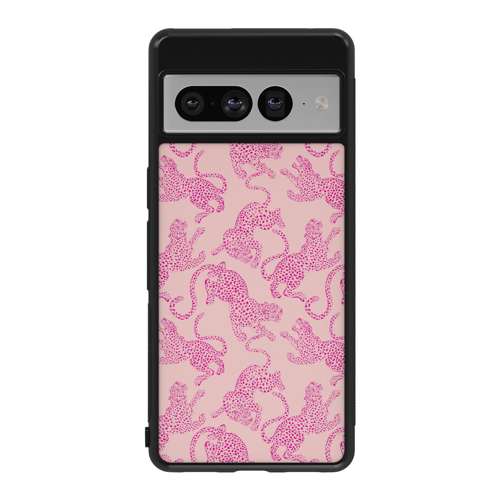 Pink Leopard Print Google Pixel Case - Compatible with Pixel 9 Pro XL, Pixel 9, Pixel 9 Pro, Pixel 8 Pro, Pixel 8a, and Pixel 8 - Trendy Aesthetic Animal Pattern Protective Cover